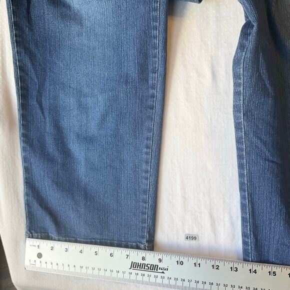 Avenue Blues Women Jeans size 18 Blue Mid Rise Stretch Straight Leg - Picture 5 of 11